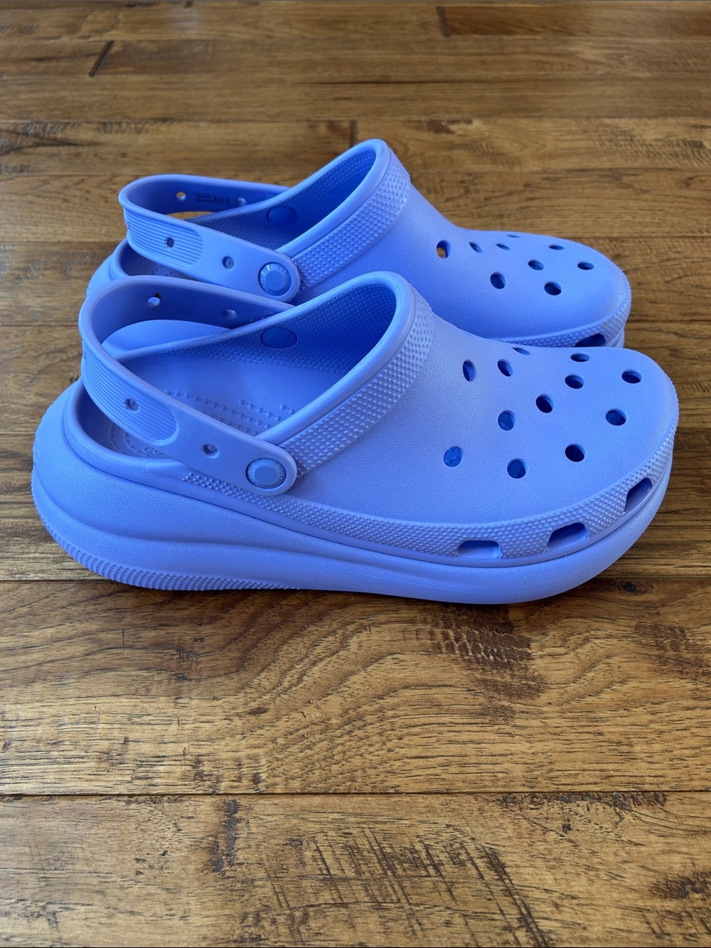 Crocs Classic Crush Clog Platform Slip On Comfort Shoes Lavender Womens Size 11